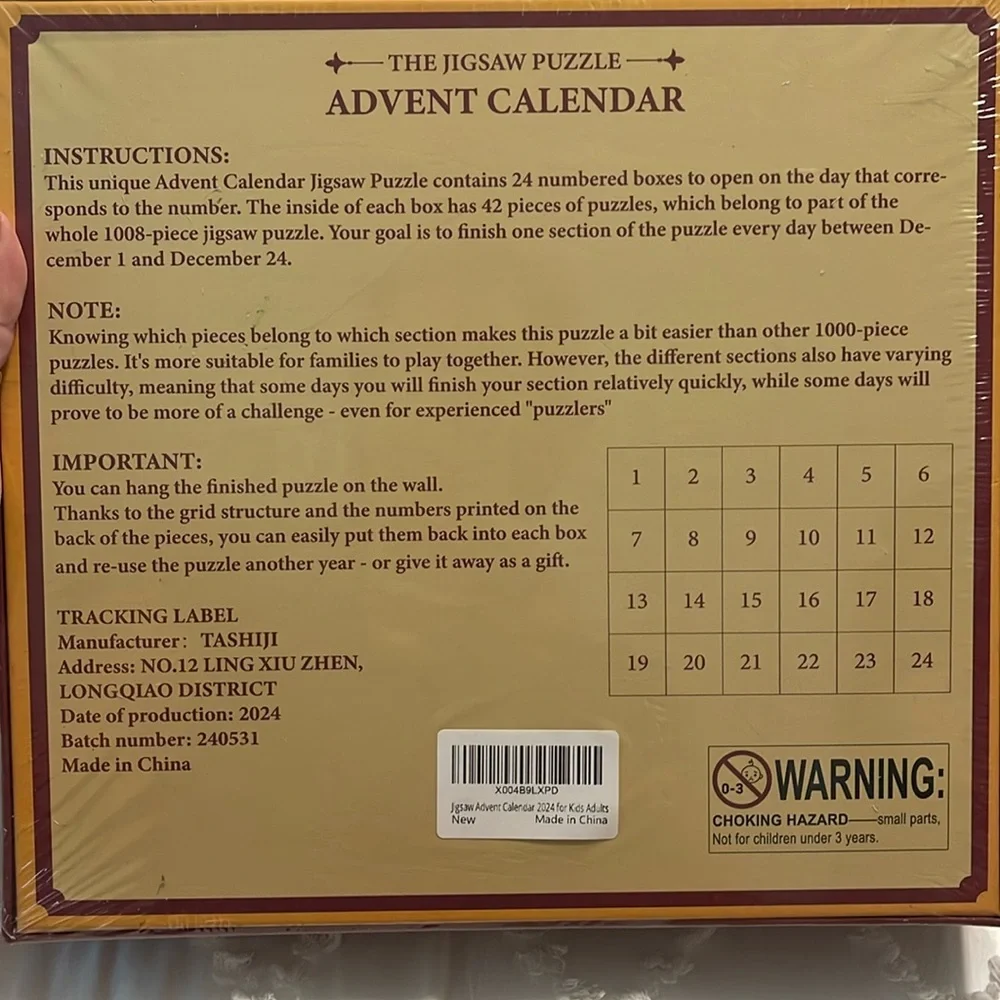 Christmas Jigsaw Puzzle Advent Calendar new